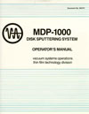 Varian's MDP-1000 Disk Sputtering System Operator's Manual example
