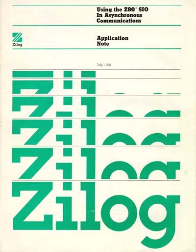 Zilog Z80 Serial I/O (SIO) Application Note