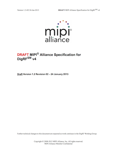 MIPI Alliance Specification for Digital RF (DigRF)