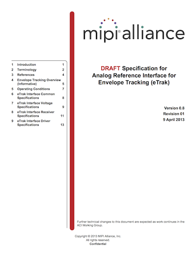 MIPI Alliance Specification for Analog Reference Interface for eTrak