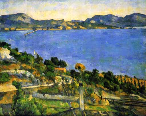 picture of a stunning post-impressionist landscape 
				painting 