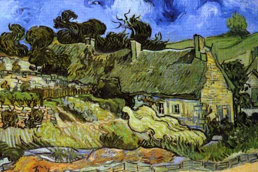 picture of cottage at cordeville by van gogh