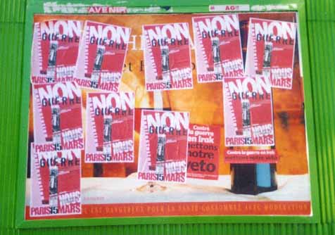 picture of handbills advertising a peace rally in paris