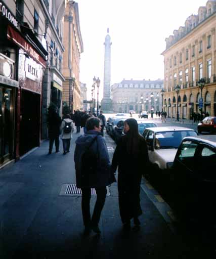 picture of christine and margueritte approach place 
				vendome