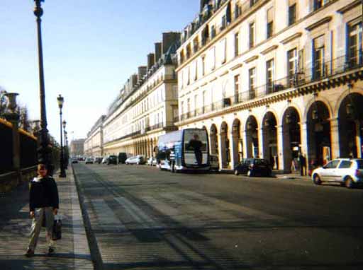 picture of margueritte standing by rue de rivoli