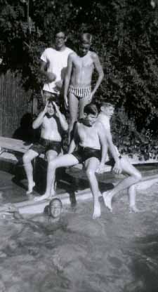 picture of kids by swimming pool, 1966