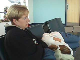 Debbie at airport