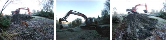 Digging out the pond, Nov 2000